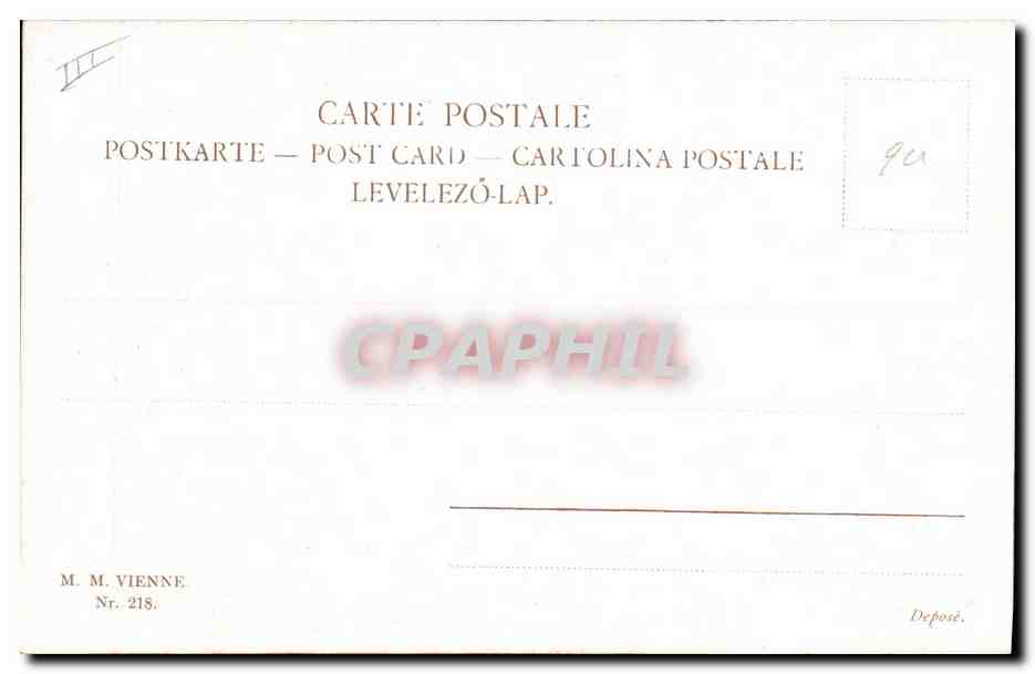 CPA Fantaisie Illustrateur Chiens Chasse Cheval — Verso