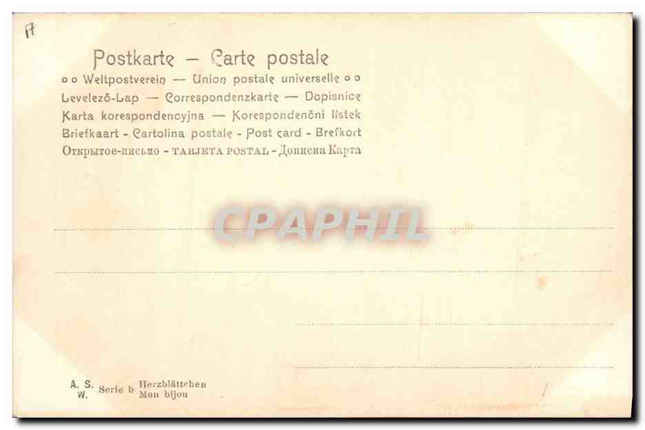 CPA Fantaisie Illustrateur Femme Chien — Rückseite