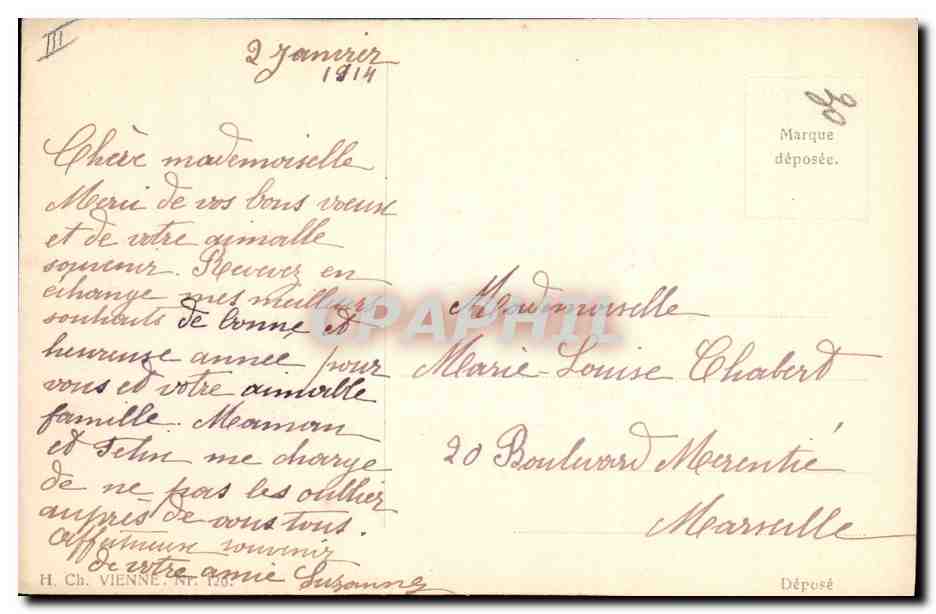 CPA Fantaisie Illustrateur Femme — Rückseite