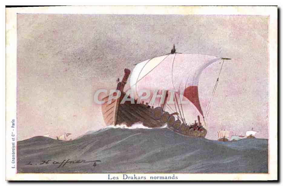 CPA Fantaisie Illustrateur Haffner Bateau Les drajars normands 