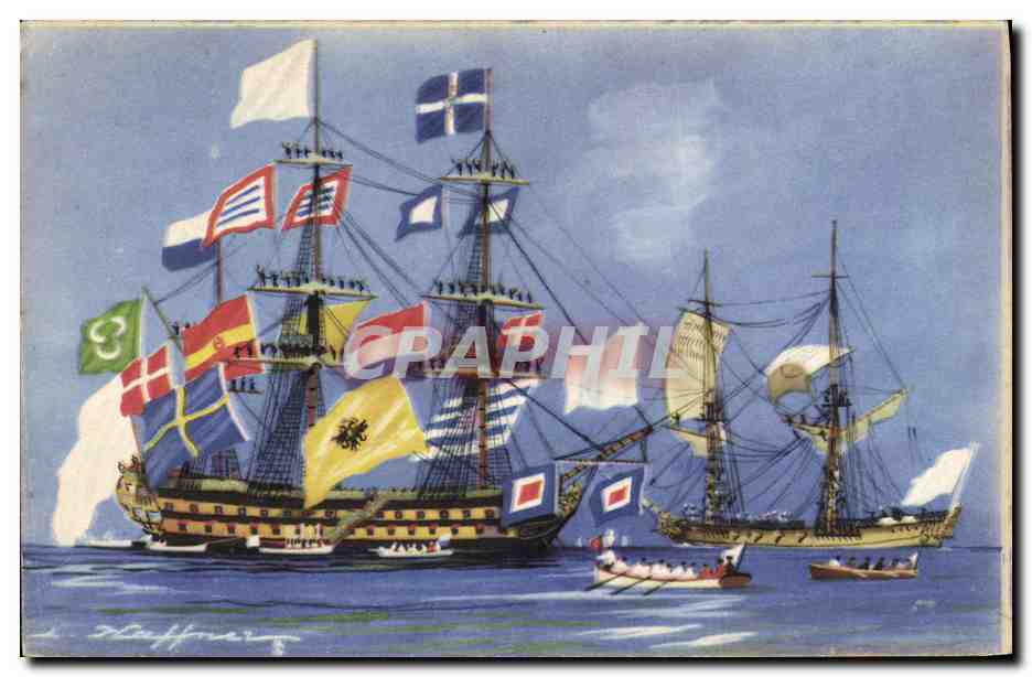 CPA Fantaisie Illustrateur Haffner Bateau Le grand pavois est hisse 
