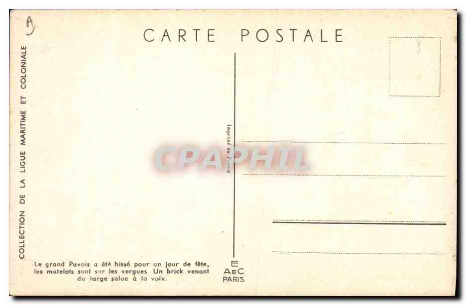 CPA Fantaisie Illustrateur Haffner Bateau Le grand pavois est hisse  — Rückseite