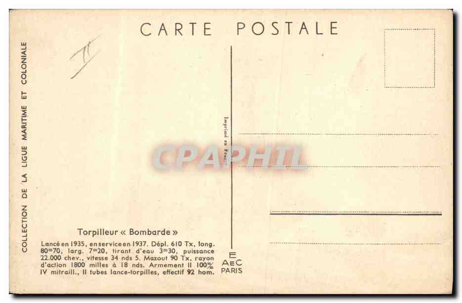 CPA Fantaisie Illustrateur Haffner Bateau Torpilleur Bombarde  — Rückseite