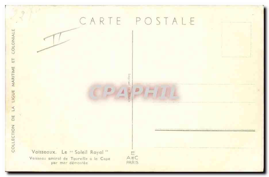 CPA Fantaisie Illustrateur Haffner Bateau Vaisseaux Le Soleil Royal  — Rückseite
