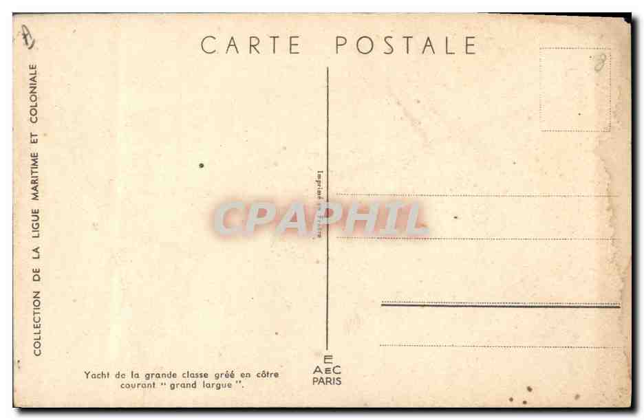 CPA Fantaisie Illustrateur Haffner Bateau Yacht de la grande classe  — Rückseite
