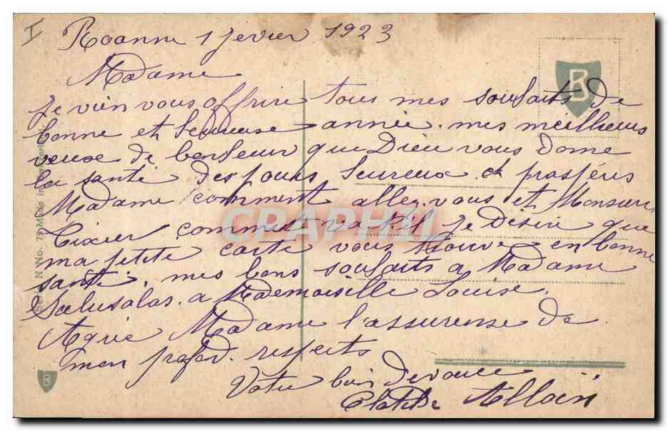 CPA Fantaisie Fleurs  — Rückseite