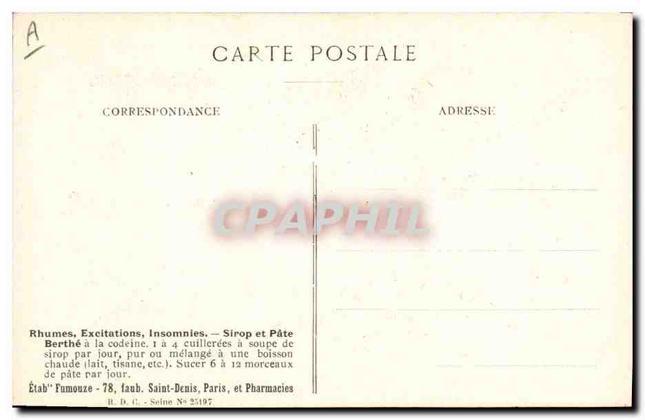 Consoude officinale — Planche N°2 — Édition des Établissements Fumouze — Verso