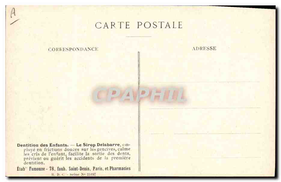 Ortiga blanca — Plancha N°17 — Edición de los Etablissements Fumouze — Reverso