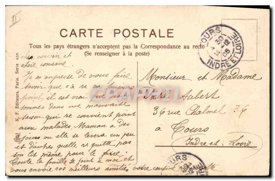 CPA Fantaisie Fleurs Giroflee  — Verso