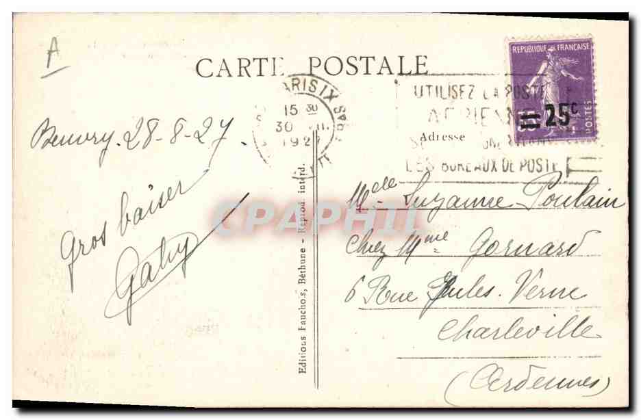 CPA Phare Notre Dame de Lorette Entree du phare  — Rückseite