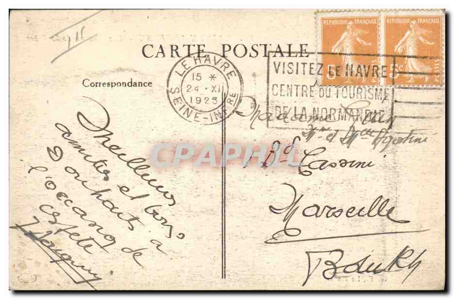 CPA Phare Sainte Adresse Les phares de la Heve  — Rückseite