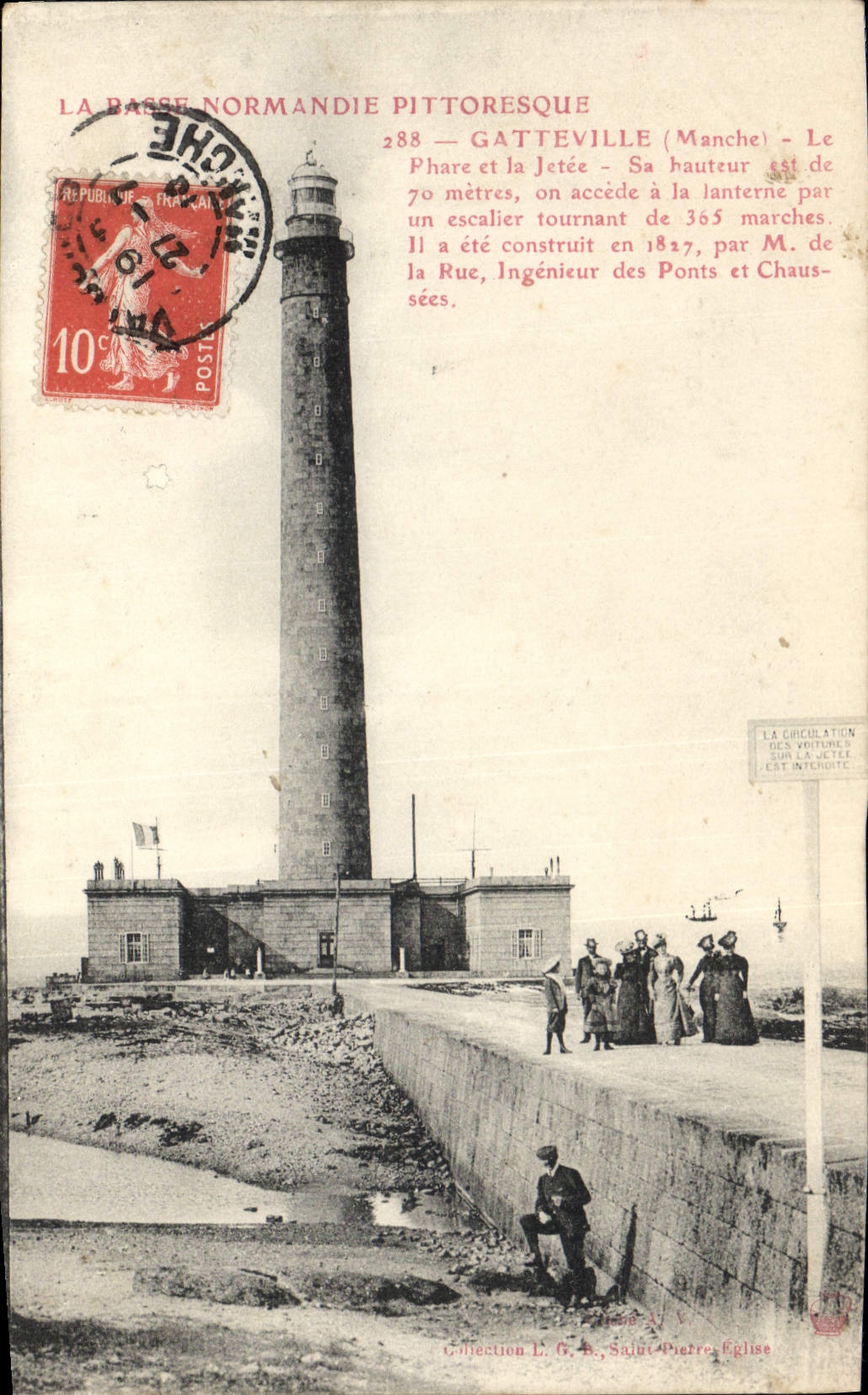 CPA Le Phare et la jetee Gatteville 