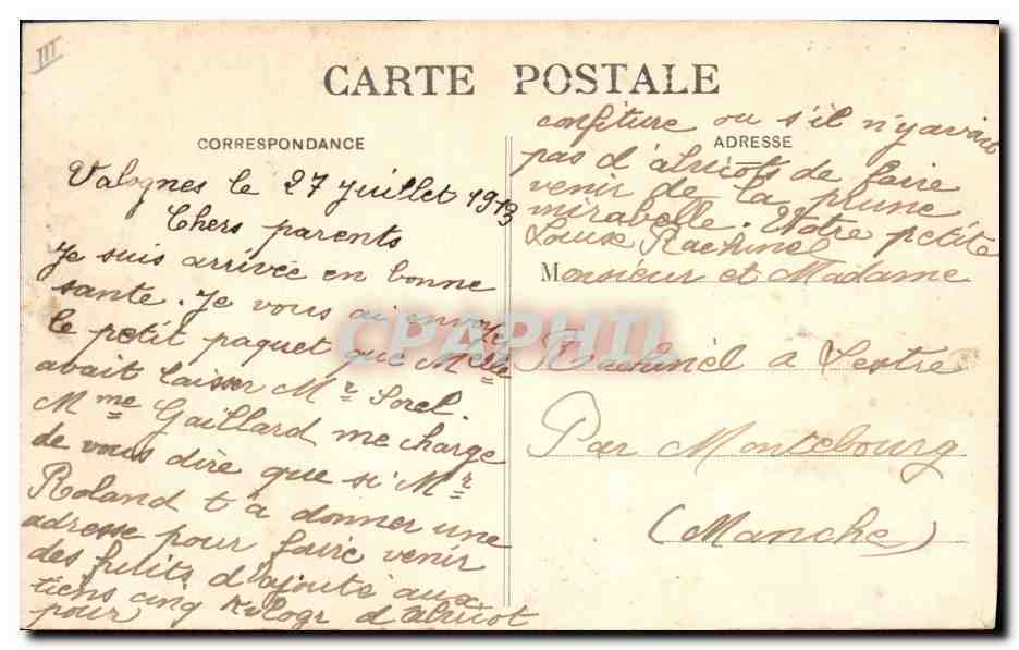CPA Le Phare et la jetee Gatteville  — Rückseite