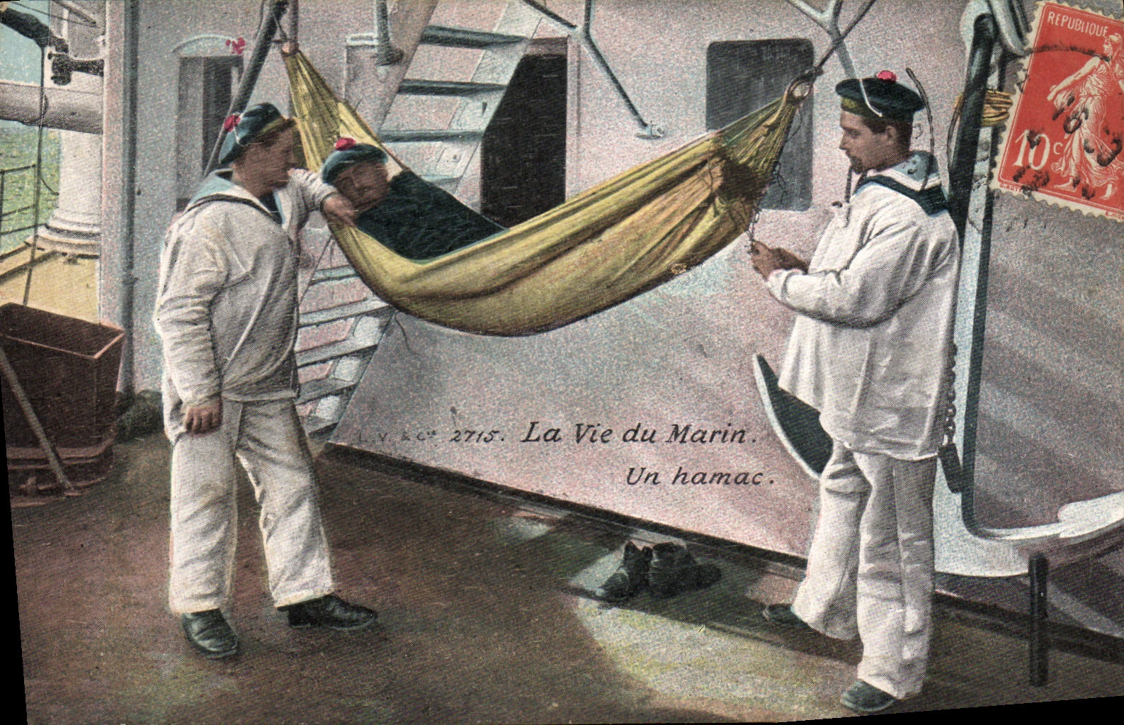 Un hamac — La Vie du Marin — Éditions L. V. & Cie, n° 2715