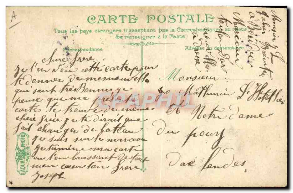 La Vie du Marin — Étendage du linge — L.V. & Cie, n° 2710 — Verso