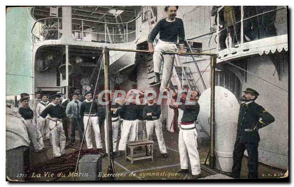 Exercices de gymnastique — La Vie du Marin — éditeur L.V. & Cie, n° 1711