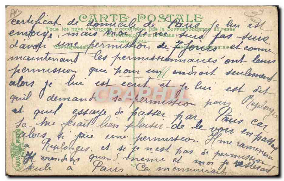 CPA Militaria La vie du Marin Exercice de pointage  — Verso