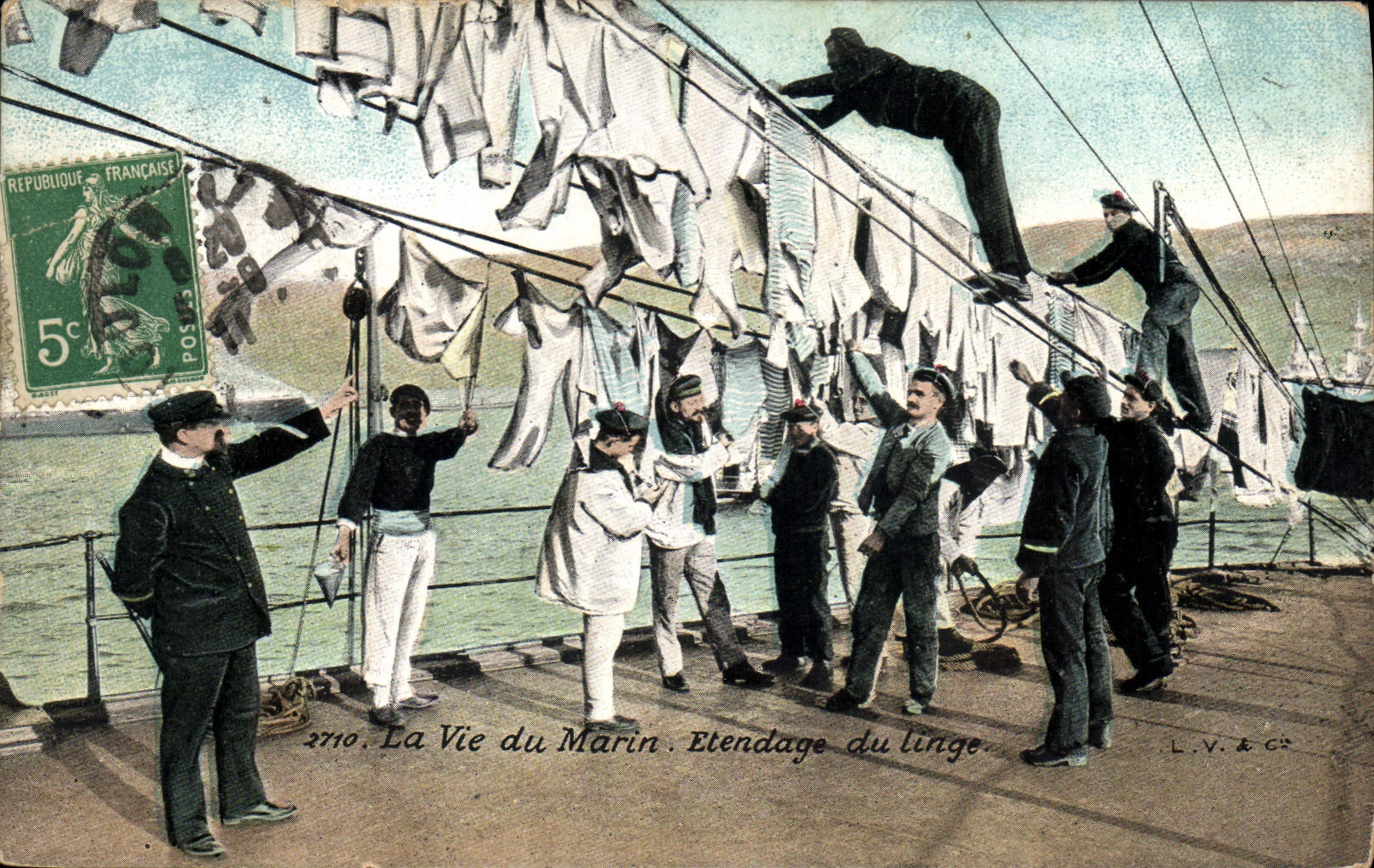 La Vie du Marin — Etendage du linge — L.V. & C°