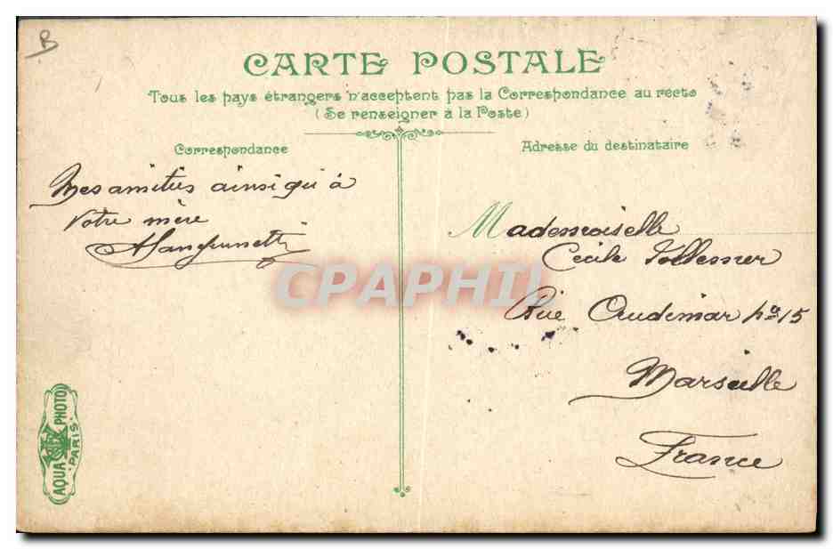 CPA Militaria La vie du Marin Etendage du linge  — Verso
