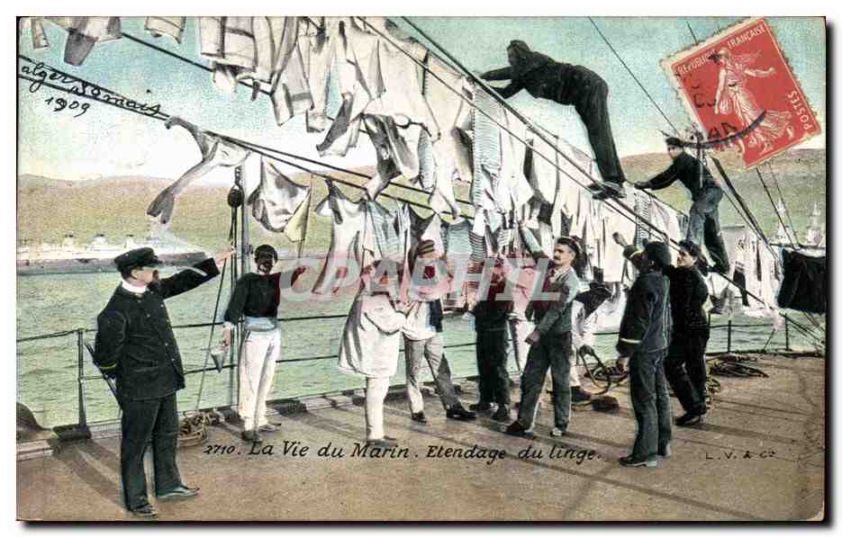 The Life of the Sailor — Hanging Laundry — L.N. & Cie, no. 2710