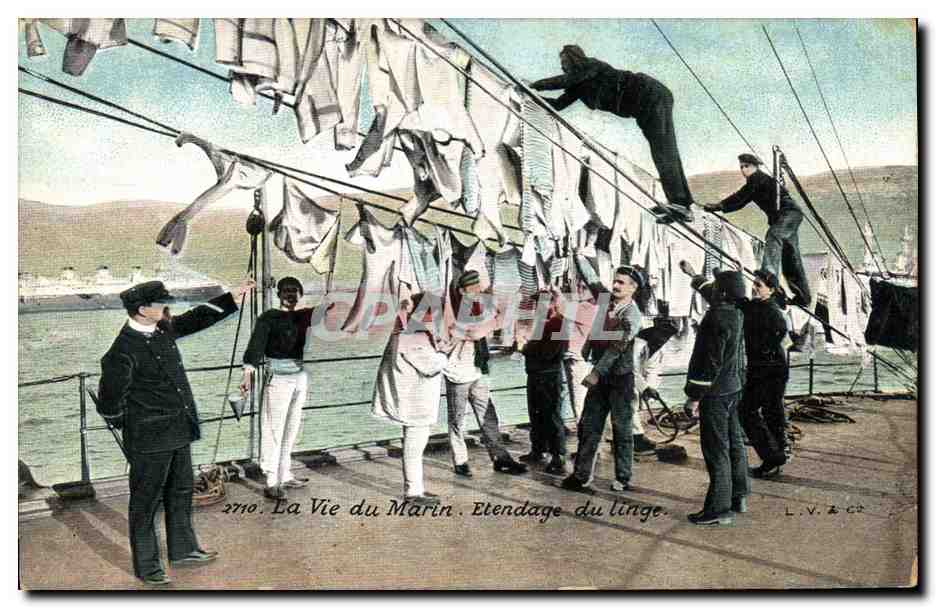 La Vie du Marin — Etendage du linge — L.V. Z.C.2