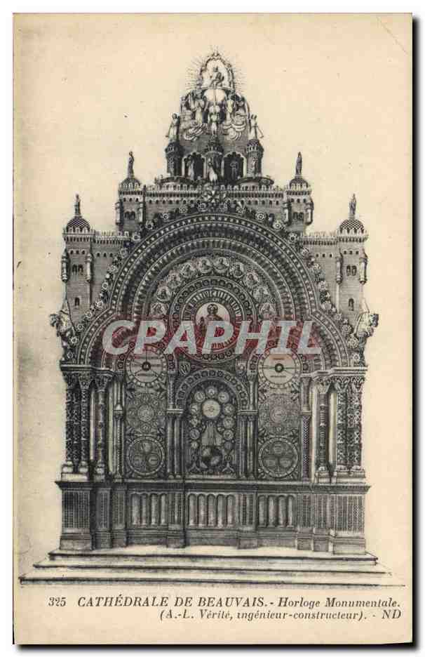CPA Horloge monumentale de la cathedrale de Beauvais 