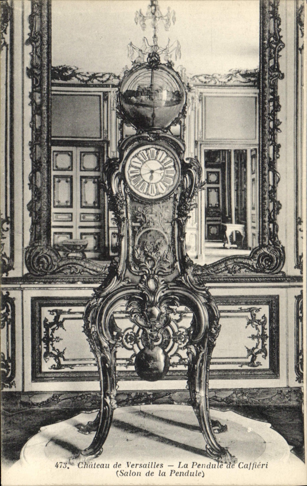 CPA Chateau de Versailles La pendule de Caffieri Salon de la pendule 