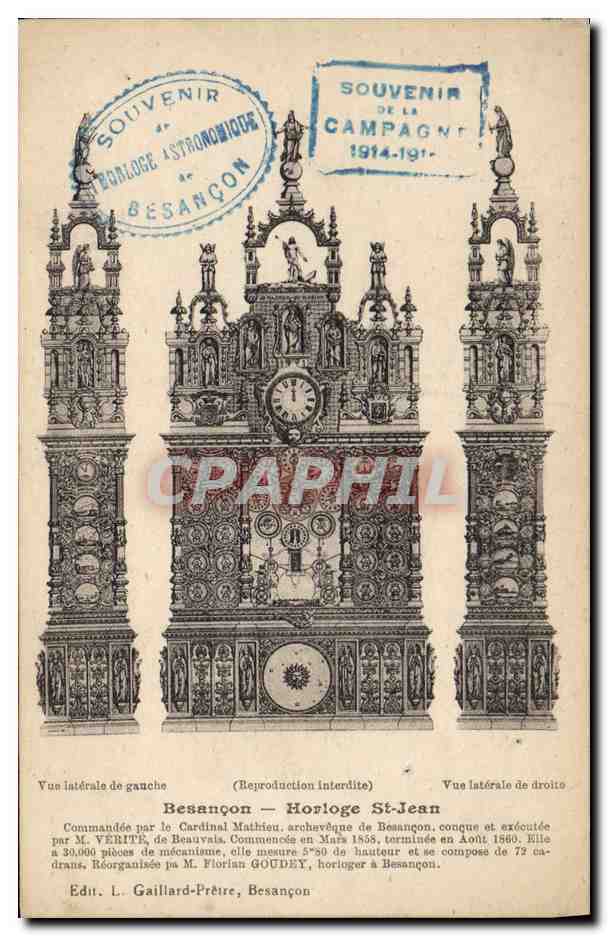 CPA Horloge St Jean Besancon