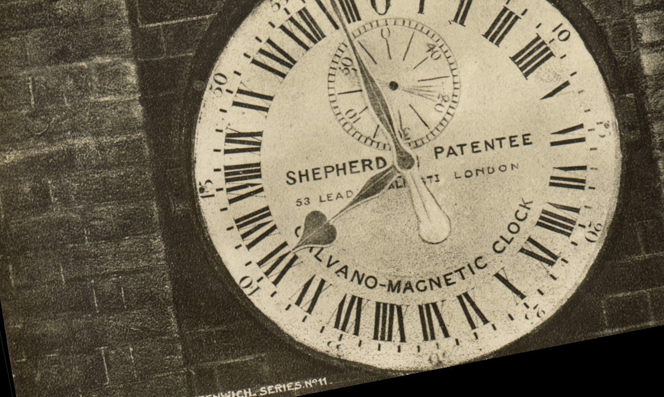 Horloge à pendule Shepherd & Patente — Greenwich, série N°11 — éditeur non visible