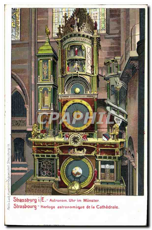 CPA Horloge astronomique de la cathedrale Strasbourg