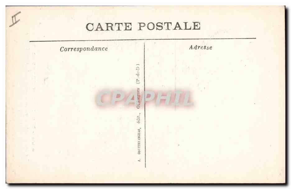 CPA Horloge Clermont Ferrand Le Jacquemart a l'interieur de la cathedrale — Verso