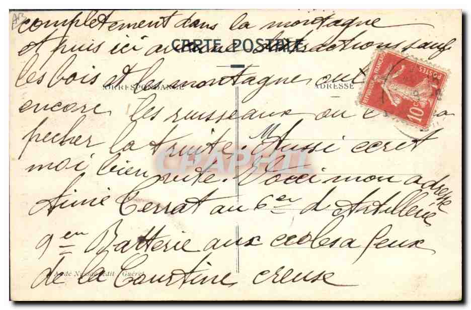 CPA Folklore Au Pays Creusois — Verso