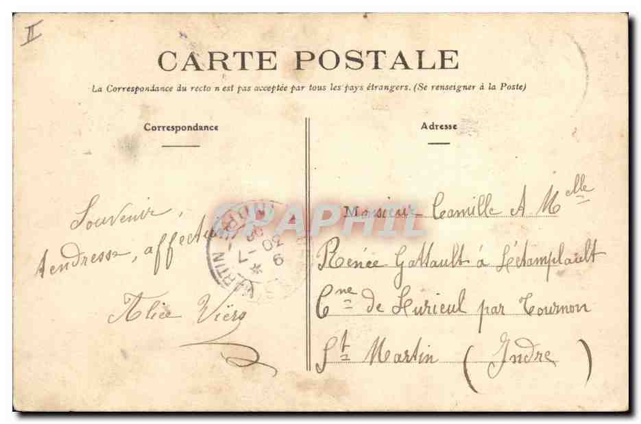 CPA Folklore Limousin — Verso