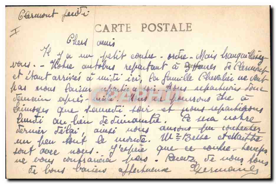 CPA Folklore En Correze — Verso