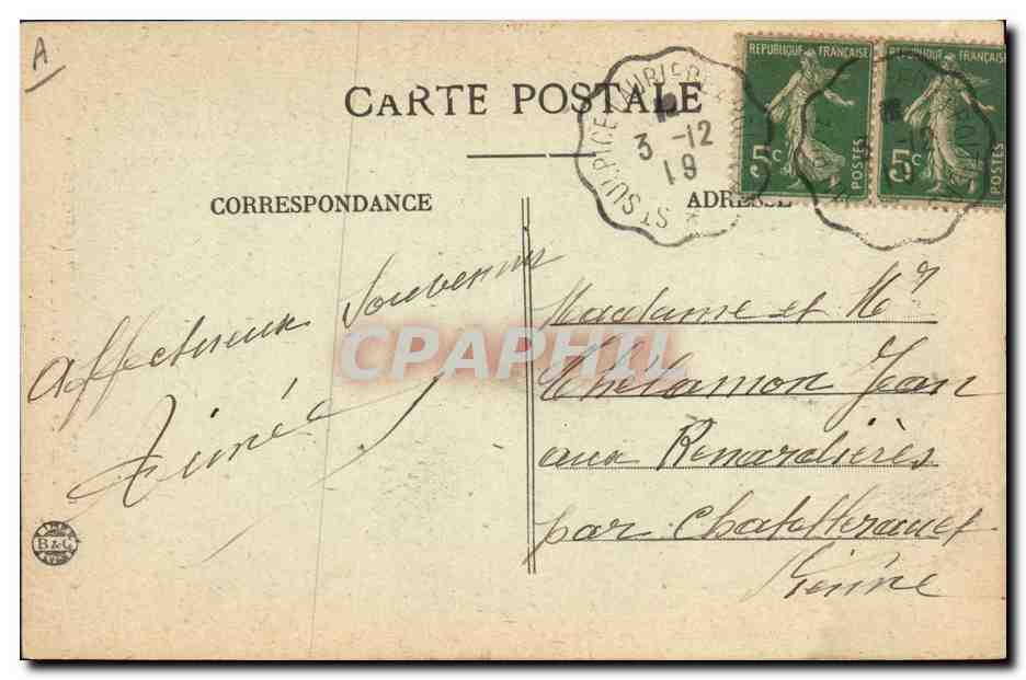 CPA Folklore Limousin Limousine en Barbichet — Verso