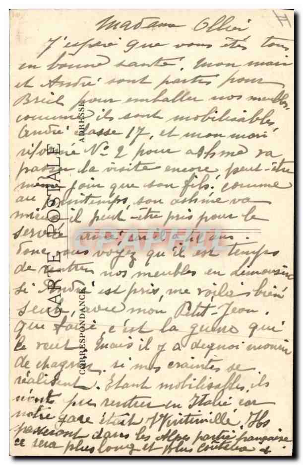 CPA Folklore Limousin Notre miroir — Verso
