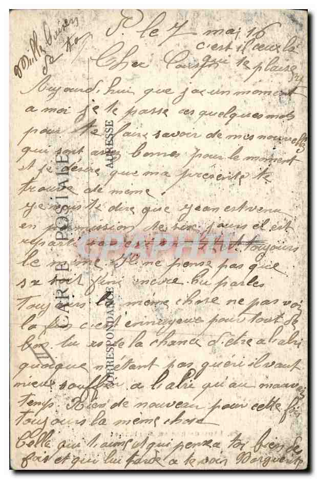 CPA Folklore Limousines en Barbichet — Verso