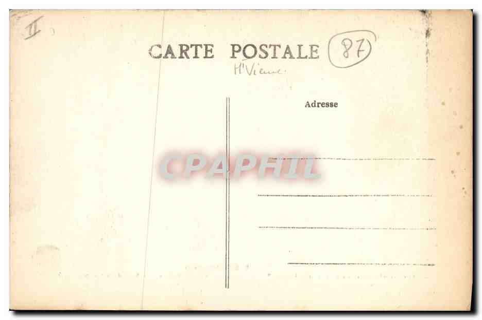 CPA Folklore Limousin — Verso