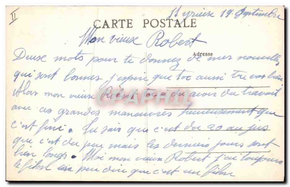 CPA Folklore La Bourree Limousine La ritournelle — Verso
