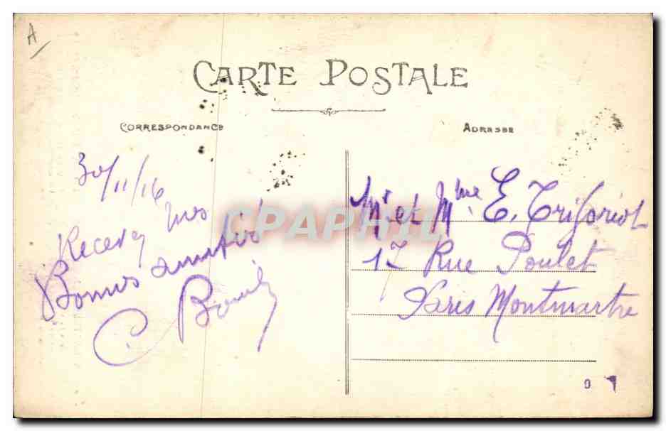 CPA Folklore Limousin — Verso