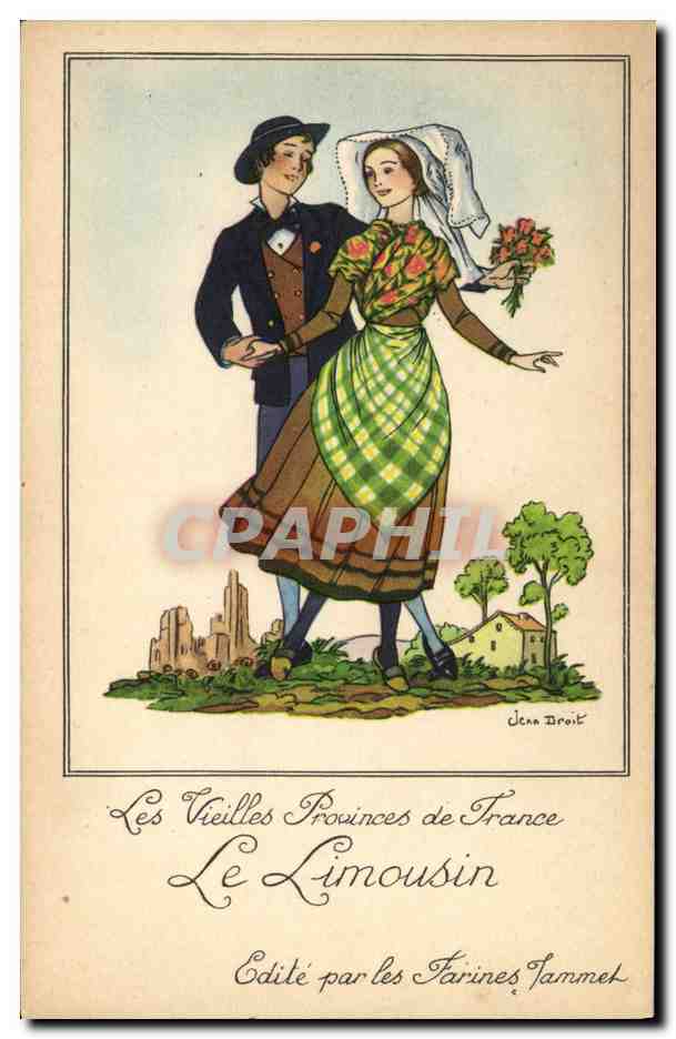 CPA Folklore Le Limousin Farines Jammet 