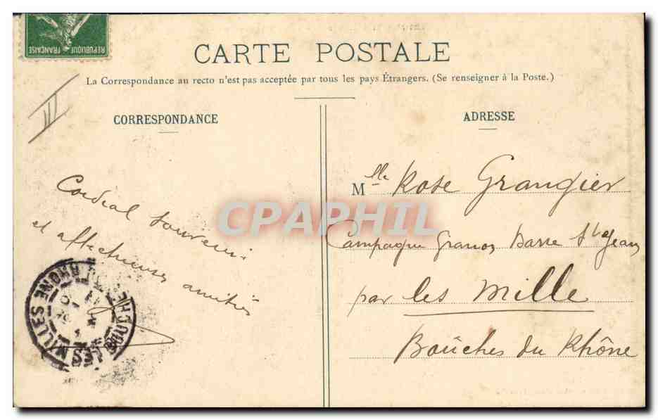 CPA Folklore Limousin Bergere et ses moutons — Verso