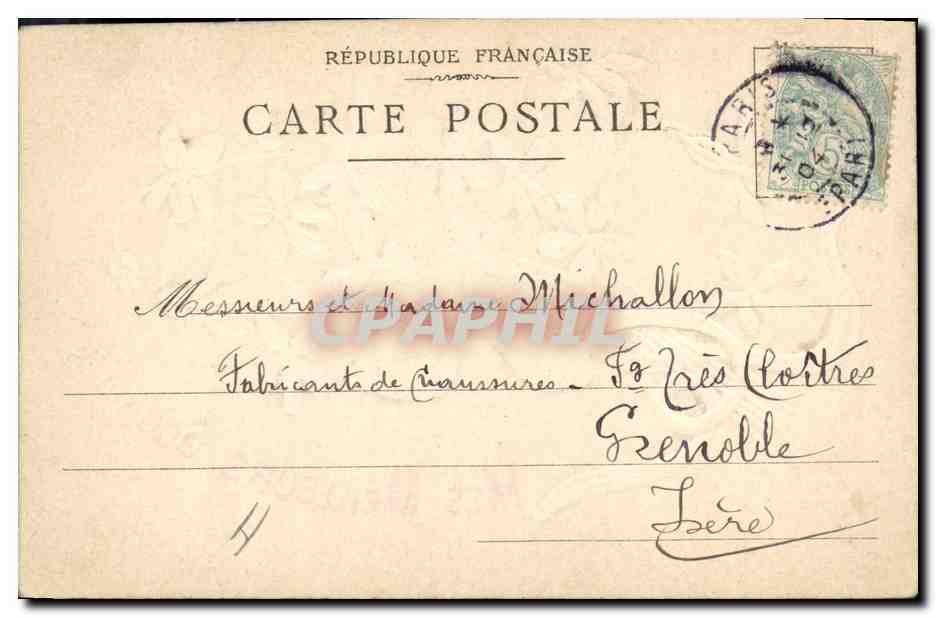 CPA Fantaisie Fleurs  — Rückseite