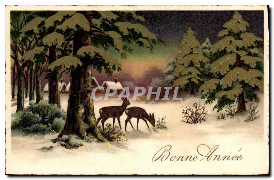 CPA Fantaisie Biches Bonne annee 