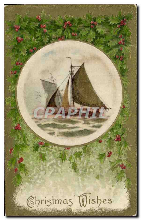 CPA Fantaisie Fleurs Bateau