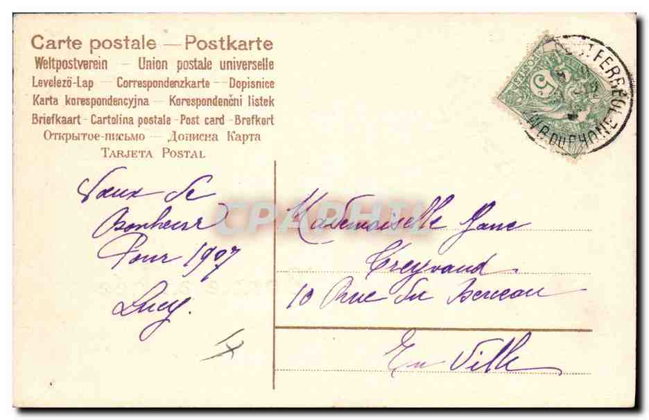 CPA Fantaisie Fleurs  — Rückseite