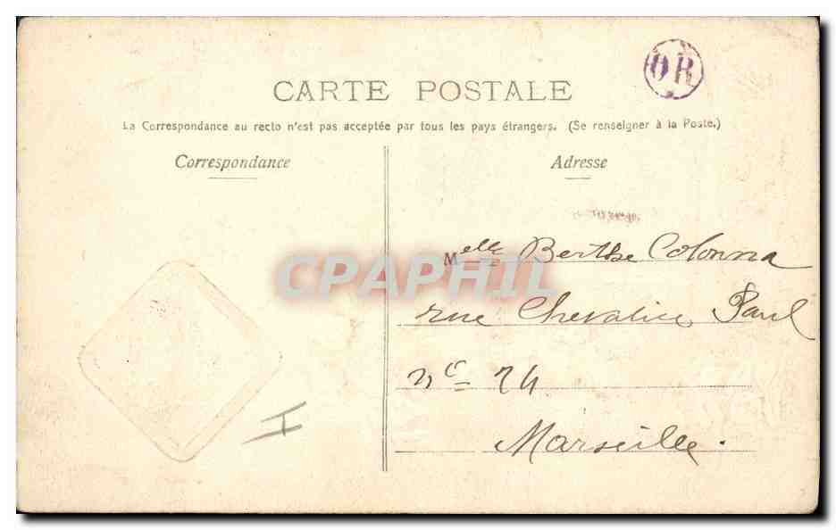CPA Fantaisie Fleurs Femme — Rückseite