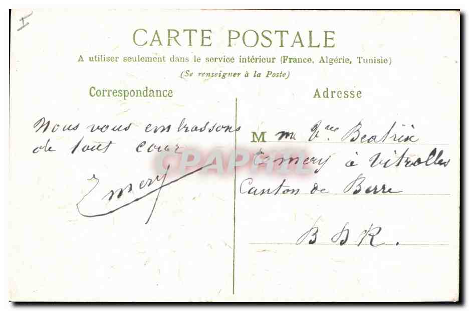 CPA Fantaisie Fleurs  — Verso