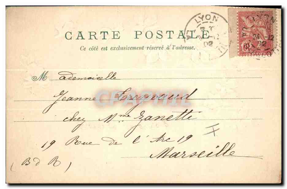 CPA Fantaisie Fleurs  — Rückseite