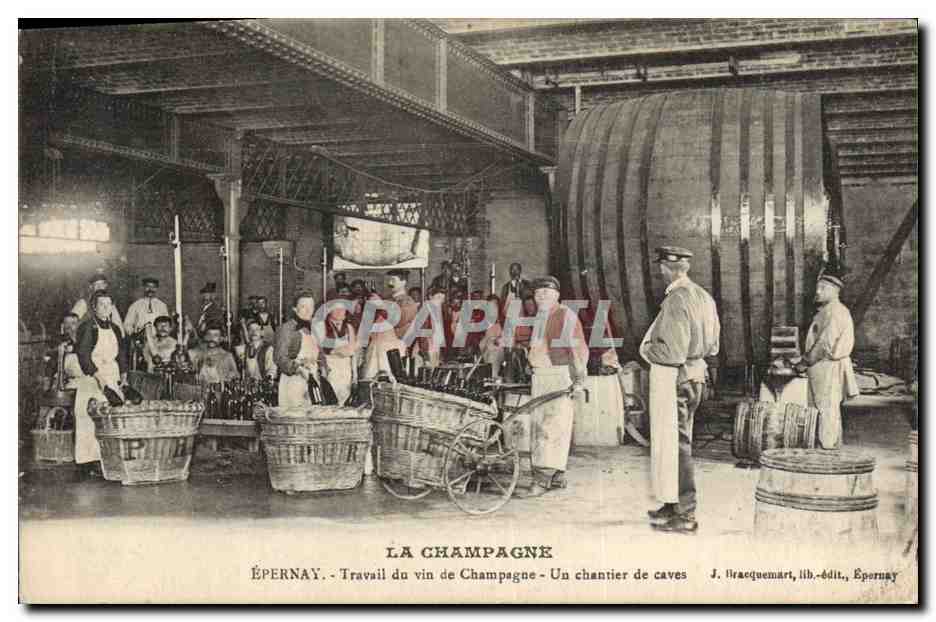 ÉPERNAY — Travail du vin de Champagne — Un chantier de caves — J. Bracquemart, lib.-édit., Épernay
